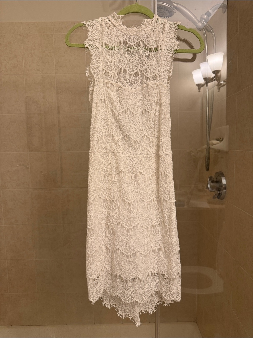 Free People Ivory Lace Midi Dress